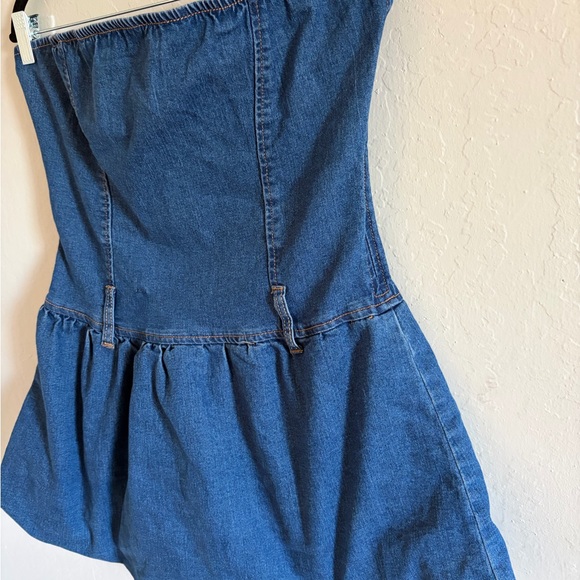 Jolie & Joy Denim Strapless Mini Dress - Picture 3 of 6